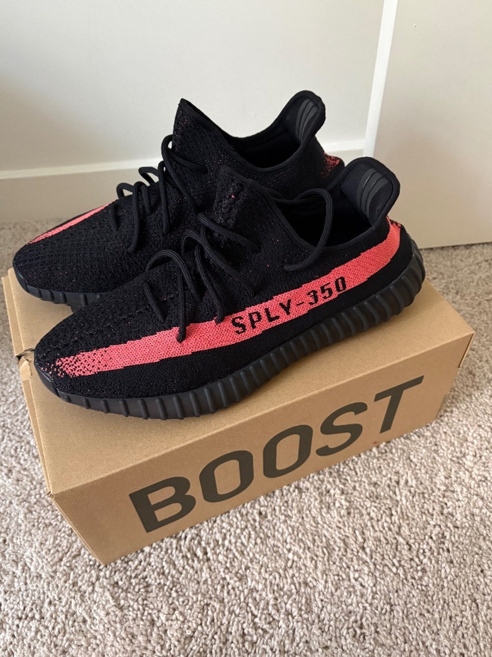 Yeezy Adidas Boost 350 V2 Red Black